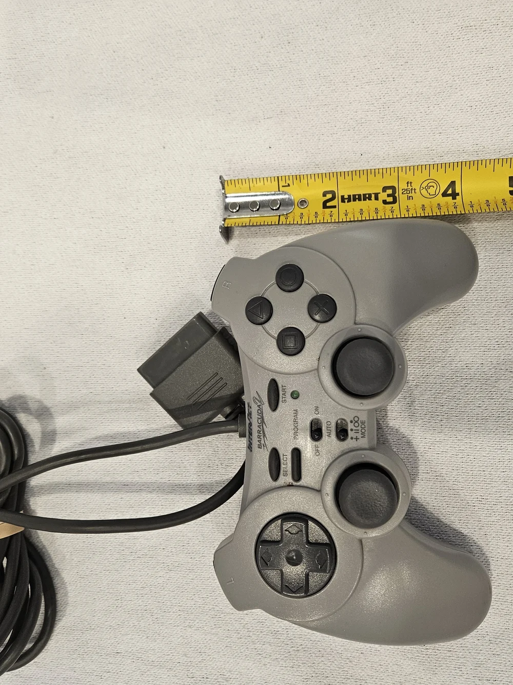 Interact Barracuda 2 SV-1133 Gray Wired PlayStation 1 Game Controller UnTested